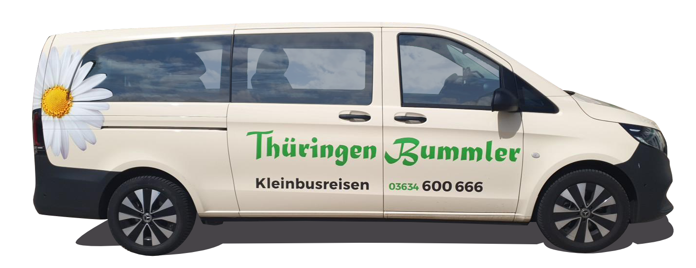 Thüringen Bummler Fahrzeug mit großer Blume
